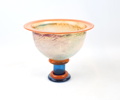 Kjell Engman, skål på fot, glas, ''Can Can'', Artist Collection, Kosta Boda, signerad. 