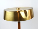 Bordslampa, mässing/teak, Boréns, Borås, 1900-talets mitt.