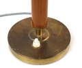 Bordslampa, mässing/teak, Boréns, Borås, 1900-talets mitt.
