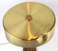 Bordslampa, mässing/teak, Boréns, Borås, 1900-talets mitt.