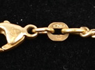 Armlänk, manglad pansarlänk, guld 18k (750).