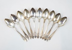 Matskedar, 10 st, silver, ''Svensk spets''.