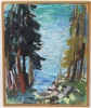 Gustav Höglund, "Skogssjö, Västmanland", olja på pannå, signerad.