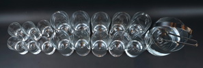 Walter Hickman, glasservis och ishink, 17 delar, glas, ''Pippi'', Kosta Boda. 