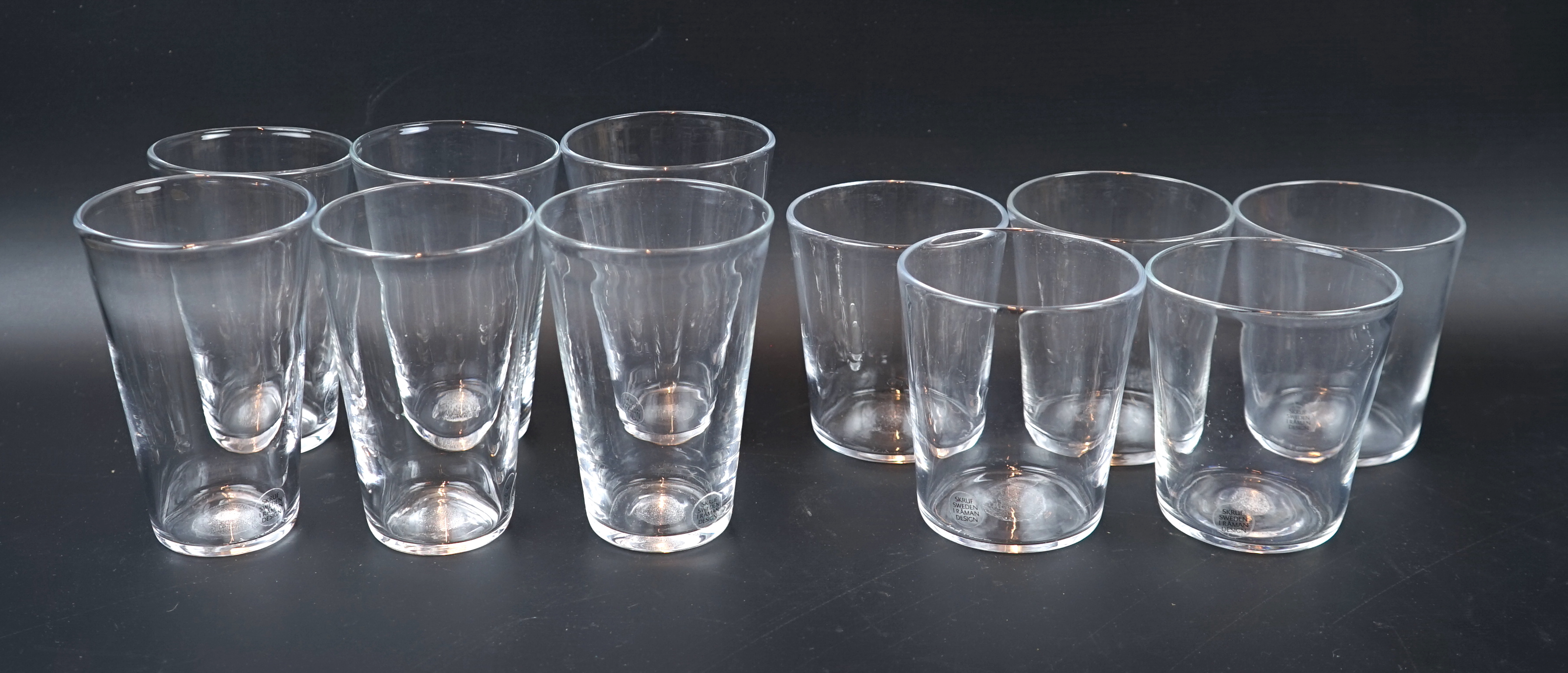 Ingegerd Råman, glas, 6+5 st, | Auction ystadsauktioner.se