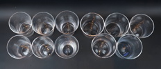 Ingegerd Råman, glas, 6+5 st, "Bellman", Skruf.