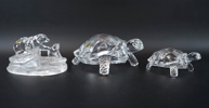 Figuriner, 7 delar, glas, Cristal d'Arques, Frankrike.