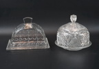 Ostkupor, 2 st, glas, bl.a art deco.