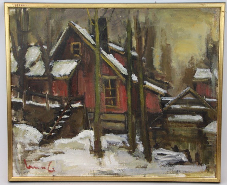Olavi Laine, olja på duk, signerad.