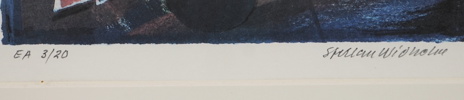 Bertil Mauritzon och Stellan Widholm, litografier, 3 st, signerade.