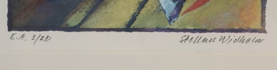 Bertil Mauritzon och Stellan Widholm, litografier, 3 st, signerade.