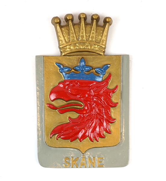 Landskapsvapen, ''Skåne'', metall.