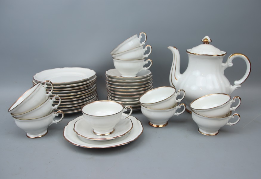 Kaffeservis, 24 delar, porslin, Hackefors.