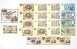 Sedlar, äldre, svenska, ett parti, bl.a EN Krona, 1914.