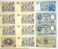 Sedlar, äldre, svenska, ett parti, bl.a EN Krona, 1914.