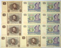 Sedlar, äldre, svenska, ett parti, bl.a EN Krona, 1914.