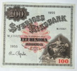 Sedlar, äldre, svenska, ett parti, bl.a EN Krona, 1914.