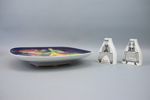 Fat, Björn Wiinblad, Rosenthal, samt salt- och pepparkar, Figgjo Flint, Norge, porslin.