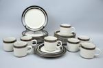 Kaffeservis, 16 delar, stengods, Karelia, Arabia.