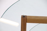 Soffbord, glas/ek, "Brutus", Engelsson.