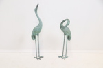 Skulpturer, flamingos, 2 st, metall.