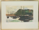 Gustav Rudberg, "Ven skutor", litografi HC 1/20, signerad.
