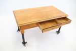 Skrivbord, 3 lådor, alm/svärtat trä, 1900-talets första hälft.
