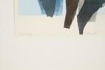 Margareta Pensjö, "Utanför", monotypi, signerad.
