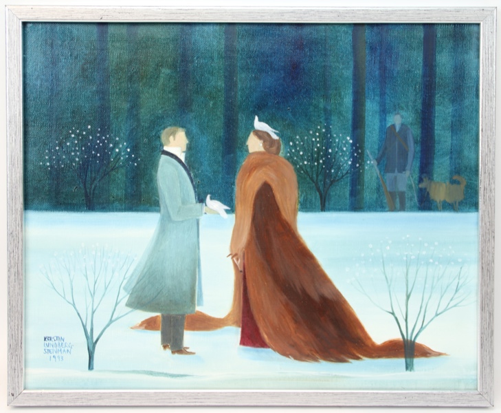 Kerstin Lundberg-Stenman, olja på duk, signerad, 1993.