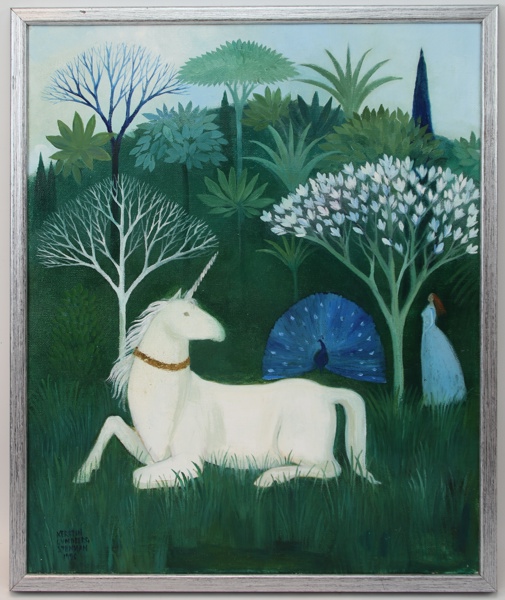 Kerstin Lundberg-Stenman, olja på duk, signerad, 1996.
