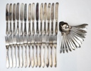 Bestickservis, 42 delar, nysilver, ''Svensk spets''.