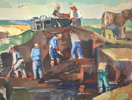Gerhard Wilhborg, ''I Torvmossen'', olja på pannå, signerad.