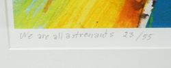 Gittan Jönsson, ''We are all austronauts'', Gicléetryck nr 23/55, signerad, 2007.