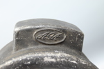 Loklykta/strålkastare, metall/glas, AGA.