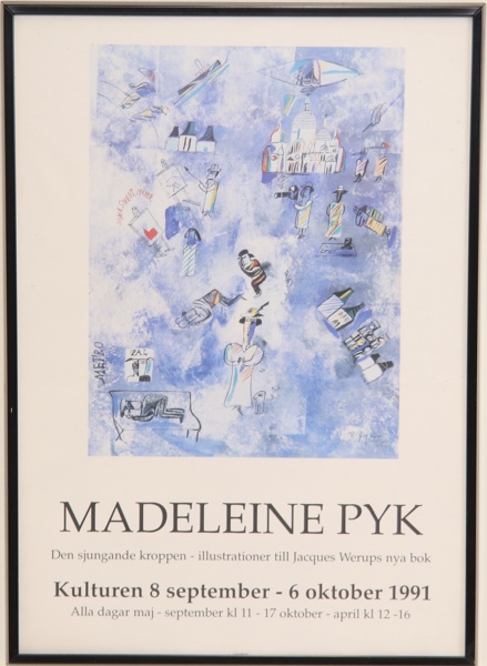 Madeleine Pyk, affisch, Kulturen, Lund, 1991.