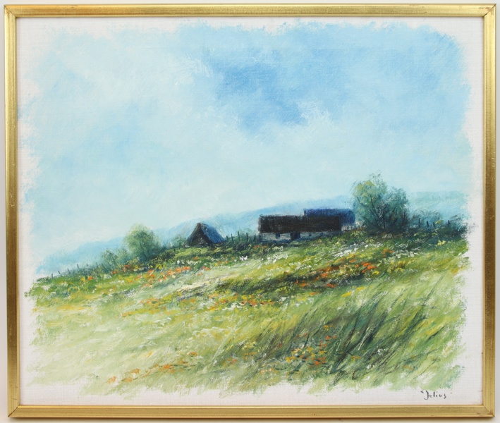 Carl Julius, "Skåne motiv", olja på duk, signerad.