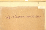 Gerhard Wihlborg, "Väg i försommarlandskap, Hörup", olja på pannå, signerad, 1951.
