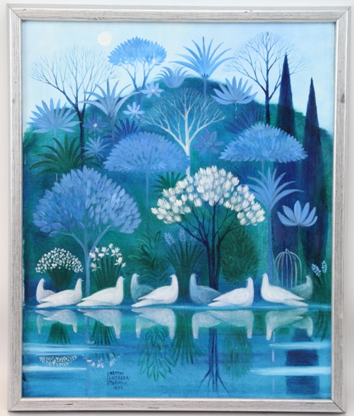 Kerstin Lundberg-Stenman, olja på duk, signerad, 1994.
