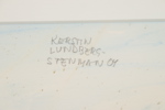 Kerstin Lundberg-Stenman, blandteknik på papper, signerad, 2004.