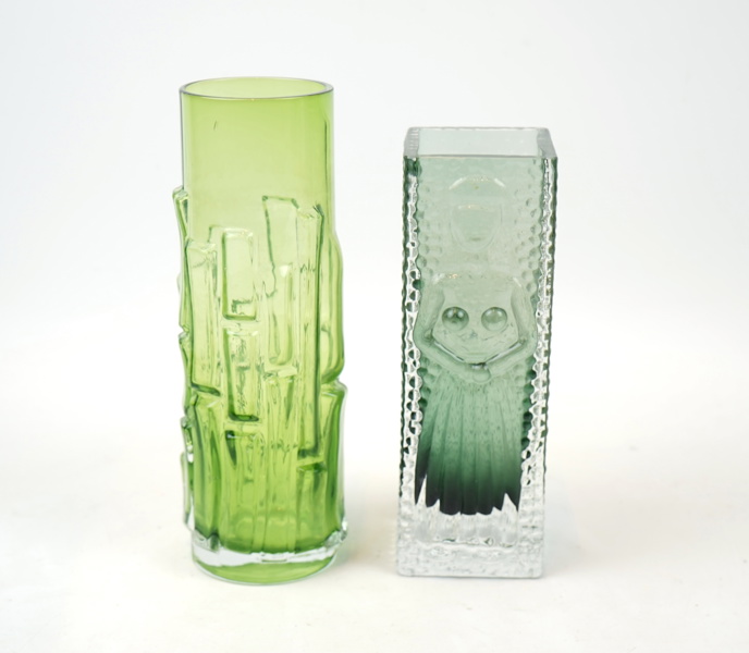 Bo Borgström och Josef Schott, vaser, 2 st, glas, Åseda och Smålandshyttan.
