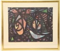 Arno Vihalemm (Estland 1911-1990), "Skogsfåglar Tropica", träsnitt/handtryck 4/32, 1955.