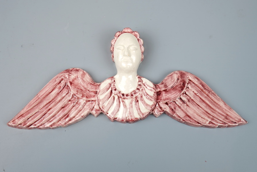 Hans Billgren, väggrelief, skyddsängel, keramik, Gröna Huset.