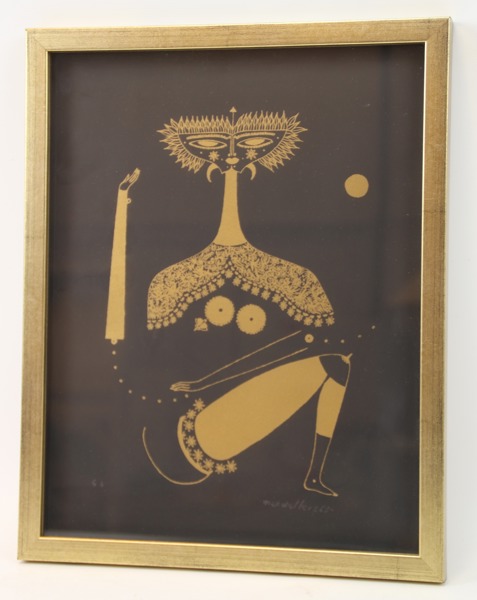 Max Walter Svanberg, "Oförnuftets stjärna", litografi, signerad, 1965.