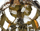 Bordslampa, metall/glas.