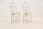 Stilstolar, ett par, trä/textil, gustaviansk stil.