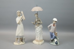 Figuriner, 3 st, porslin, Spanien.