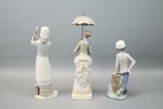 Figuriner, 3 st, porslin, Spanien.