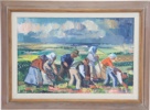 Gerhard Wihlborg, "Bethackare", olja på duk, signerad.