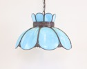 Taklampa, glas/metall, Tiffanystil.