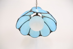 Taklampa, glas/metall, Tiffanystil.